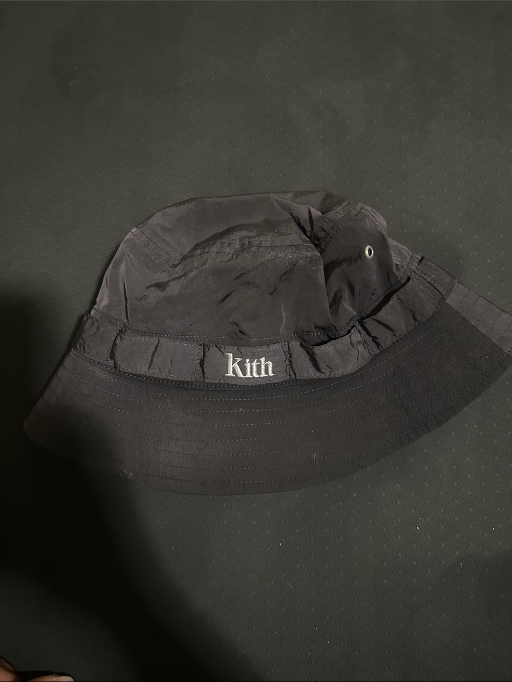 Kith Navy-Black Bucket Hat with Embroidered Logo